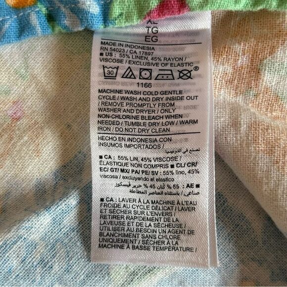 Old Navy Fit & Flare Cami Romper Floral Linen Blend Womens Size XL - Picture 10 of 12